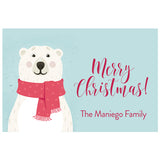 Scarfy Polar Bear Christmas Holiday Gift Tag