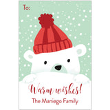 Cheeky Polar Bear Christmas Holiday Gift Tag