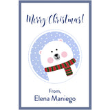 Cutesy Polar Bear Christmas Holiday Gift Tag