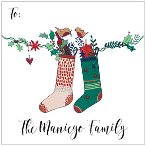 Holiday Stocking Christmas Holiday Gift Tag