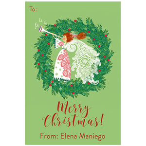 Singing Angel Christmas Holiday Gift Tag
