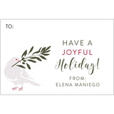 Peaceful Dove Christmas Holiday Gift Tag