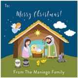 Lovely Nativity Christmas Holiday Gift Tag