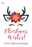 Sweet Reindeer Christmas Holiday Gift Tag