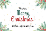 Holly Borders Christmas Holiday Gift Tag