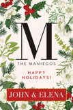 Floraly Monogram Christmas Holiday Gift Tag