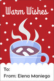 Warm Coffee Wishes Christmas Holiday Gift Tag