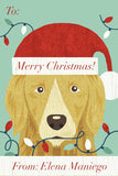 Santa Doggy Christmas Holiday Gift Tag