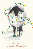 Artsy Sheep Christmas Holiday Gift Tag