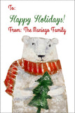 Jolly Bear Christmas Holiday Gift Tag