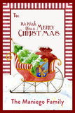 Sleigh with gifts Christmas Holiday Gift Tag