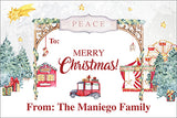 Peaceful Christmas Village Gift Tag