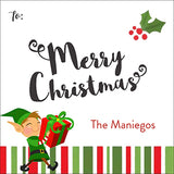 Cheeky Little Elf Christmas Gift Tag