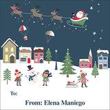 Happy Village Christmas Gift Tag