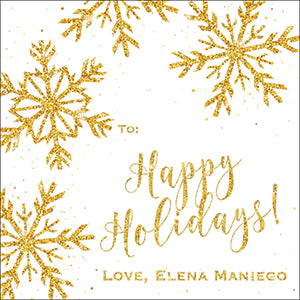 Most Golden Snowflakes Christmas Gift Tag