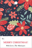 Dainty Flora Christmas Gift Tag
