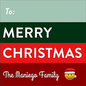 Jolly Lines Christmas Gift Tag