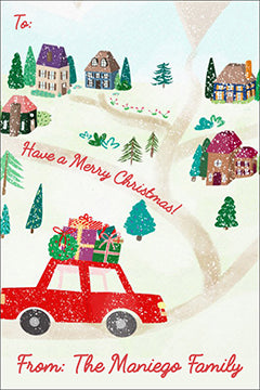 Holiday Joy Ride Christmas Gift Tag