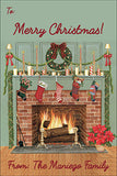 Our Holiday Fireplace Christmas Gift Tag