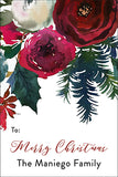 Velvety Rose Christmas Gift Tag