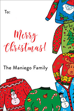 Ugly Christmas Sweaters Christmas Gift Tag