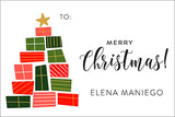 Stacked Tree Christmas Gift Tag