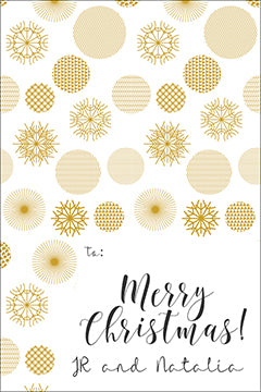 Modern Snowflakes Christmas Gift Tag