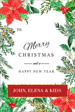 Jolly Holly Greens Christmas Gift Tag