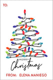 Tree of Lights Christmas Gift Tag