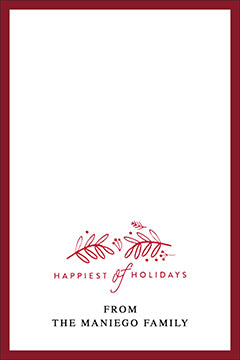 Happiest of Holidays Christmas Gift Tag