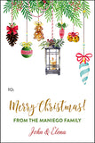 Holiday Ornaments Christmas Gift Tag