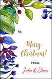 Colorful Berries Christmas Gift Tag