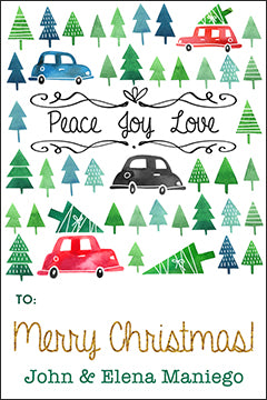 Forest of Christmas Gift Tag