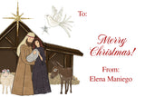 Joyous Nativity Christmas Gift Tag