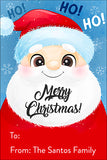 Bright Eyed Santa Christmas Gift Tag