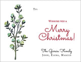 Olive Christmas Tree Gift Tag or Notecard