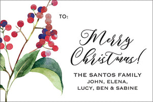 Our Lovely Poinsettia Christmas Gift Tag