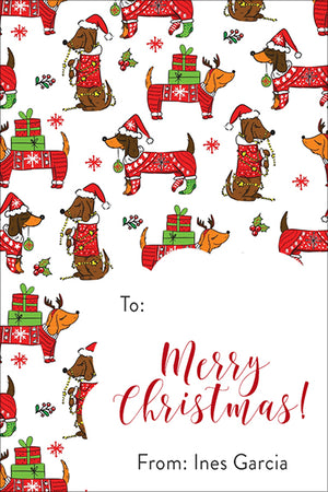 Christmas Doggos Gift Tag