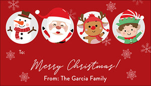 Cheeky Santa Crew Christmas Gift Tag