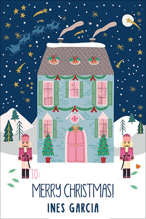 Winter Home Christmas Gift Tag
