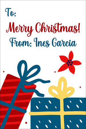 Pretty Presents Christmas Gift Tag