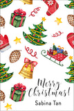 Cheery Pattern Christmas Gift Tag