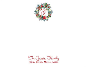 Family Monogram Christmas Gift Tag