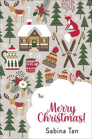 Holiday Town Christmas Gift Tag