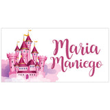 Pink Princess Castle Kiddie Name & Address Label