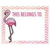 Pink Flamingo Kiddie Label