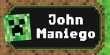 Minecraft Creeper Themed Kiddie Label