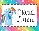 Rainbow Dash Themed Kiddie Label