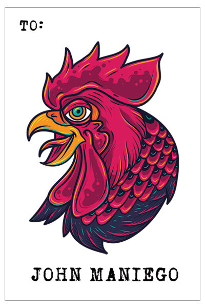 Rooster For Men Gift Tag