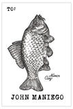 Fish Sketch For Men Gift Tag